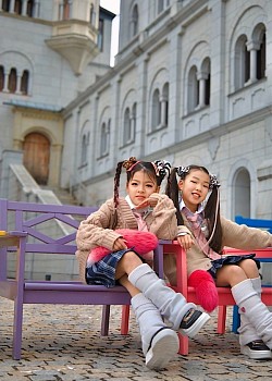 【ゆいちゃん・ゆなちゃん】コギャルに憧れるお友達2人組！姫路の太陽公園ロケ撮最高😆ダンスも4曲撮影！