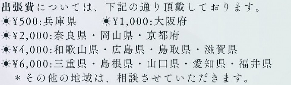 場所により、個別に相談させていただきます。